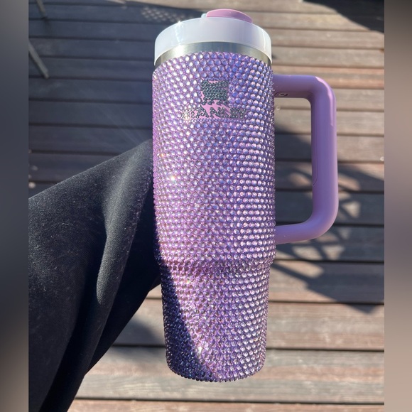 PURPLE Bedazzled Bling 30oz Tumbler - Picture 4 of 7